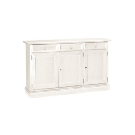 Credenza classica  in legno bianco opaco eleganza e pratica