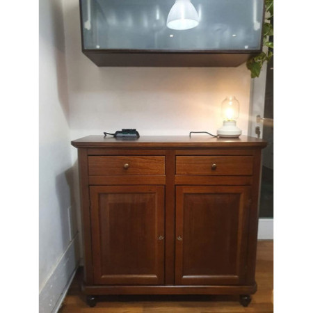 Credenza in stile classico realizzata in MDF e in legno noce lucido