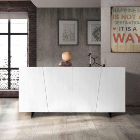 Credenza Classica in Legno 4 ante a taglio obliquo
