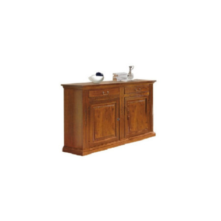 Credenza classica in legno massello 2 ante 2 cassetti
