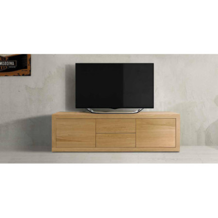 Elegante Mobile TV in Rovere Naturale con Spazi per i Tuoi Accessori dimensioni 170x45x50 cm.