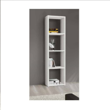 Libreria Moderna in Bianco Frassinato con 4 Ripiani Versatili 46x30x175 cm completando l'arredamento