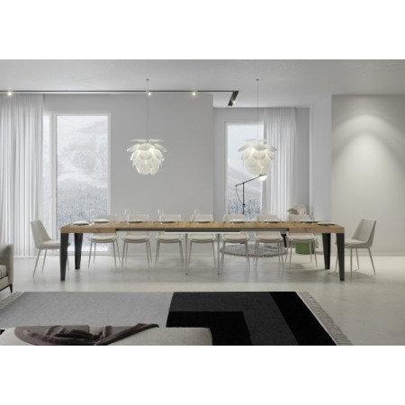 Tavolo allungabile 140/400x90 cm Flame