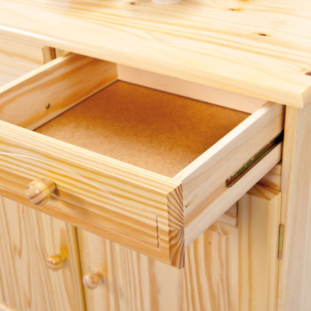 Credenza tradizionale classica pino massello rifinitura naturale