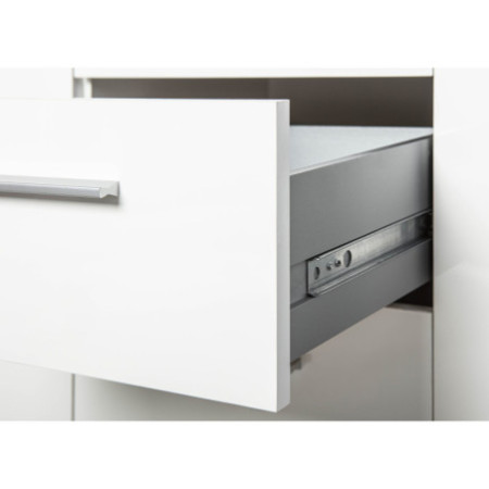 Credenza moderna con una 1 anta e 4 cassetti su guida in metallo