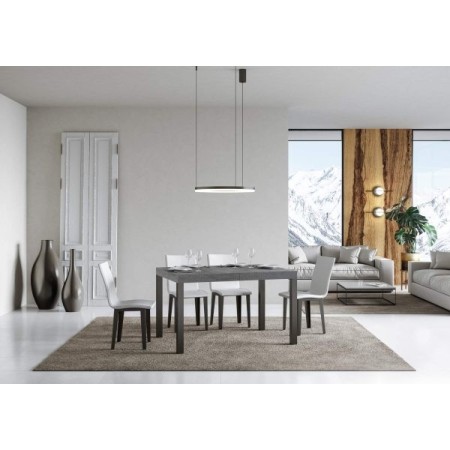 Tavolo allungabile 130/234x90 cm Everyday cemento gambe antracite