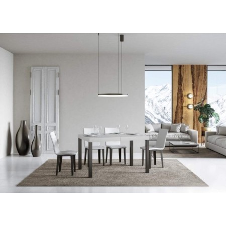 Tavolo allungabile 130/234x90 cm Everyday cemento gambe antracite