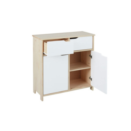 Credenza Moderna 2 Ante e 2 Cassetti Inter Link in Legno Massello