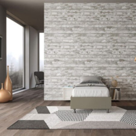 Letto Azelia Singolo similpelle 80x210 cm