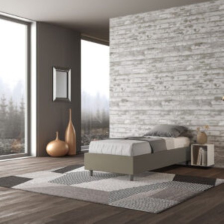 Letto Azelia Singolo similpelle 80x210 cm