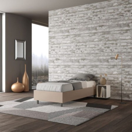 Letto Azelia Singolo similpelle 80x210 cm