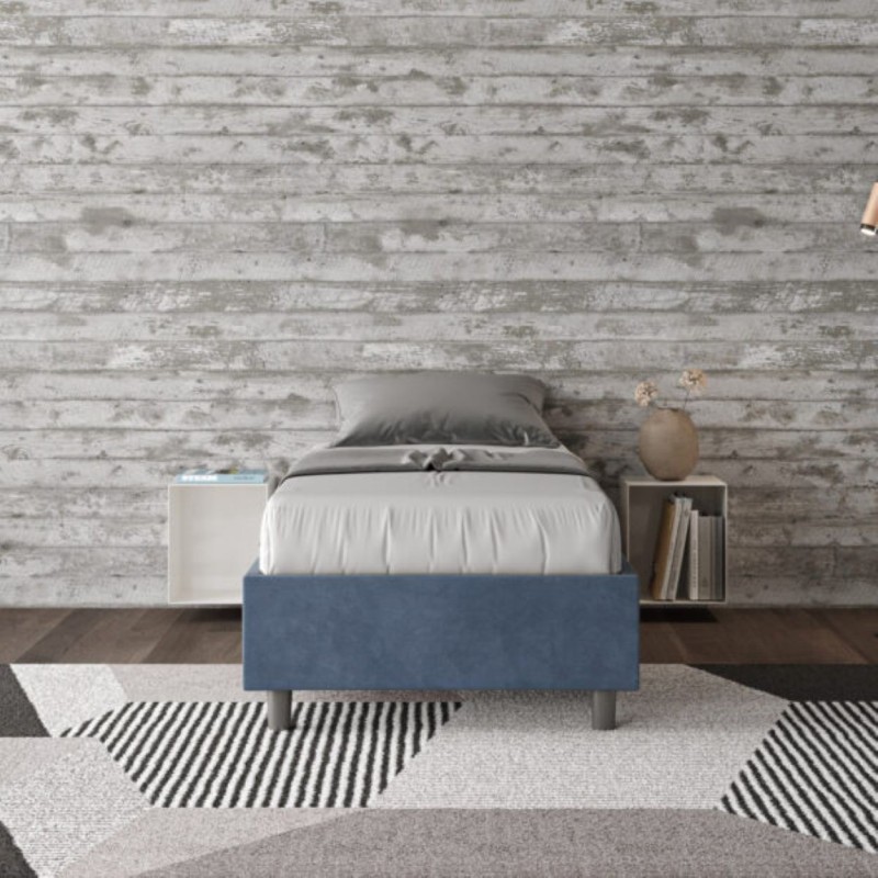 Letto Azelia Singolo Microfibra 80x190 cm Letto Azelia Singolo Microfibra 80x190 cm