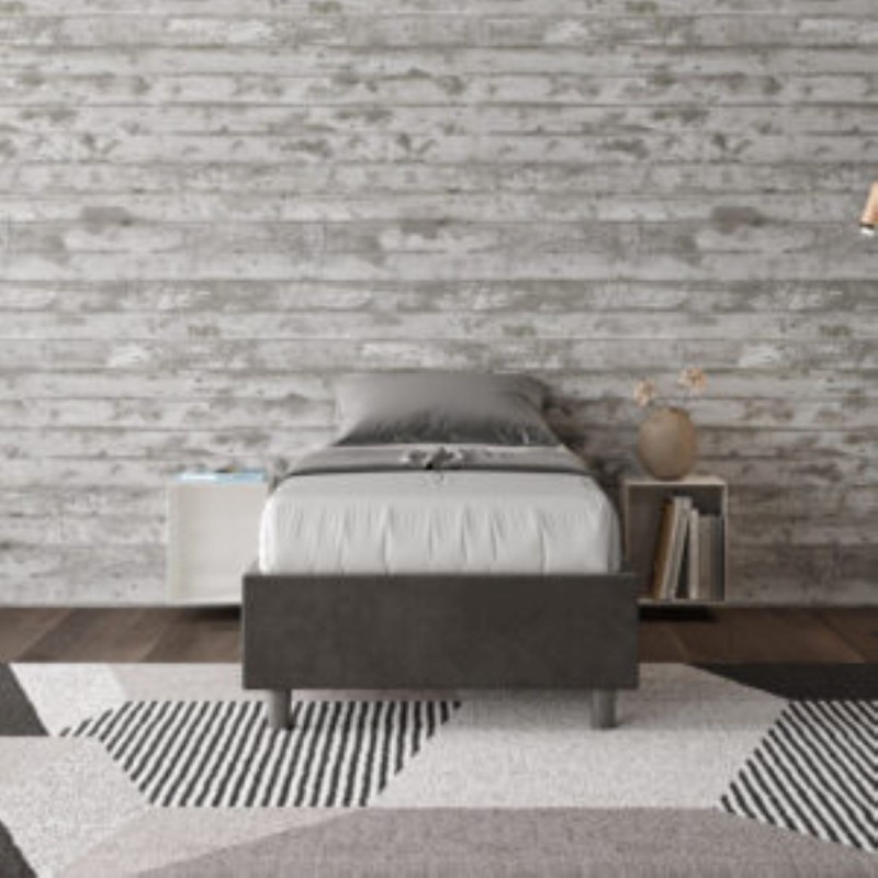Letto Azelia Singolo Microfibra 80x190 cm Letto Azelia Singolo Microfibra 80x190 cm