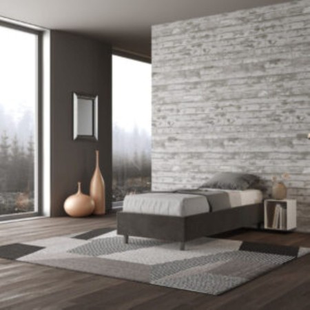 Letto Azelia Singolo Microfibra 80x190 cm