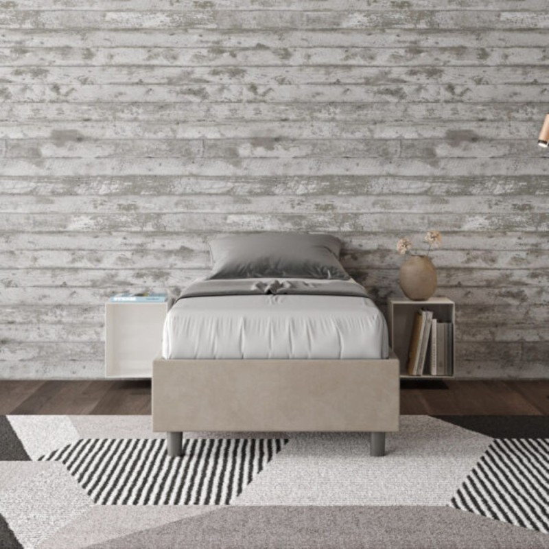 Letto Azelia Singolo Microfibra 80x190 cm Letto Azelia Singolo Microfibra 80x190 cm