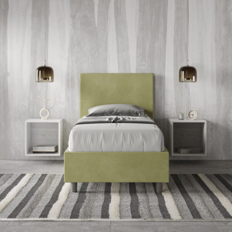 Letto Adele Singolo Microfibra 80x190 cm Letto Adele Singolo Microfibra 80x190 cm