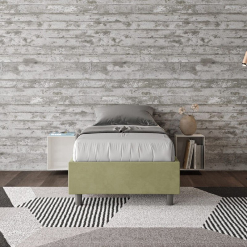 Letto Azelia Singolo Microfibra 80x200 cm Letto Azelia Singolo Microfibra 80x200 cm
