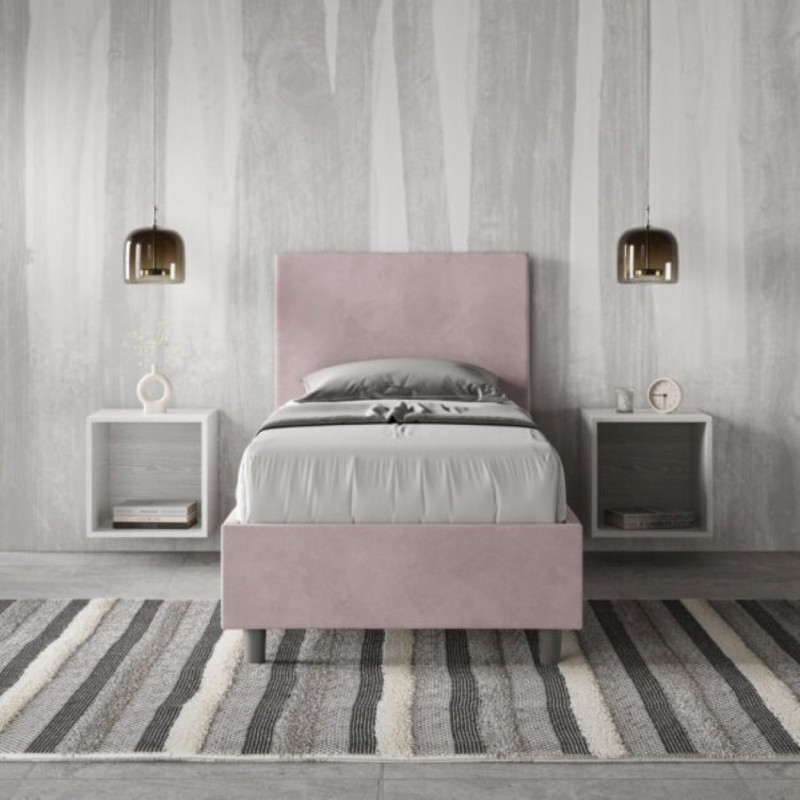 Letto Adele Singolo Microfibra 80x190 cm Letto Adele Singolo Microfibra 80x190 cm