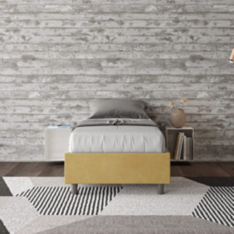 Letto Azelia Singolo Microfibra 80x210 cm Letto Azelia Singolo Microfibra 80x210 cm