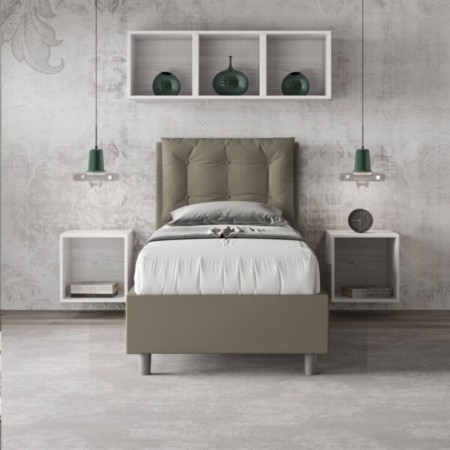 Letto Annalisa Singolo similpelle 80x190 cm