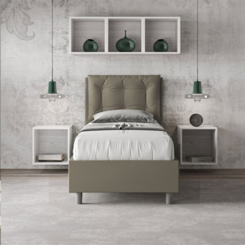 Letto Annalisa Singolo similpelle 80x190 cm Letto Annalisa Singolo similpelle 80x190 cm