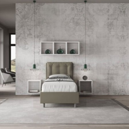 Letto Annalisa Singolo similpelle 80x190 cm