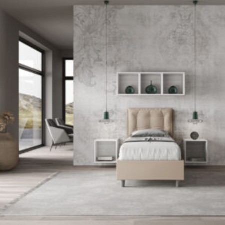 Letto Annalisa Singolo similpelle 80x190 cm