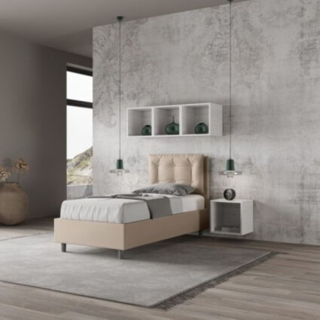 Letto Annalisa Singolo similpelle 80x190 cm