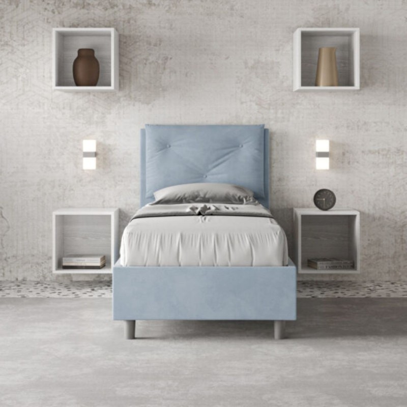 Letto Appia Singolo Microfibra 80x190 cm Letto Appia Singolo Microfibra 80x190 cm