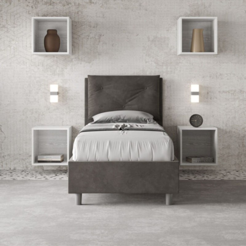 Letto Appia Singolo Microfibra 80x190 cm Letto Appia Singolo Microfibra 80x190 cm