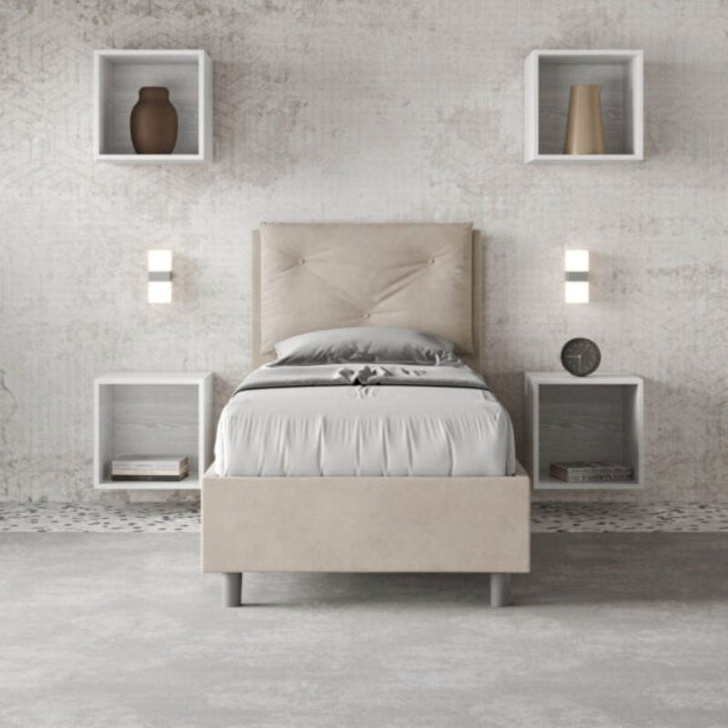 Letto Appia Singolo Microfibra 80x190 cm Letto Appia Singolo Microfibra 80x190 cm