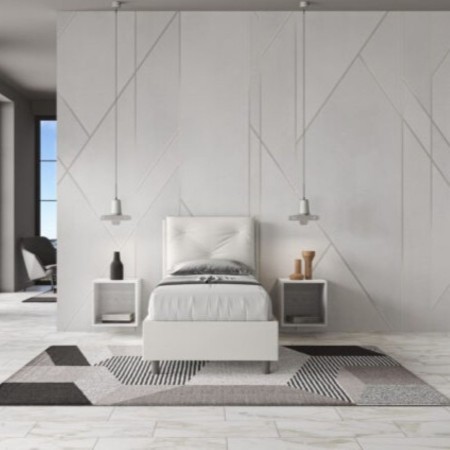 Letto Appia Singolo similpelle 80x190 cm
