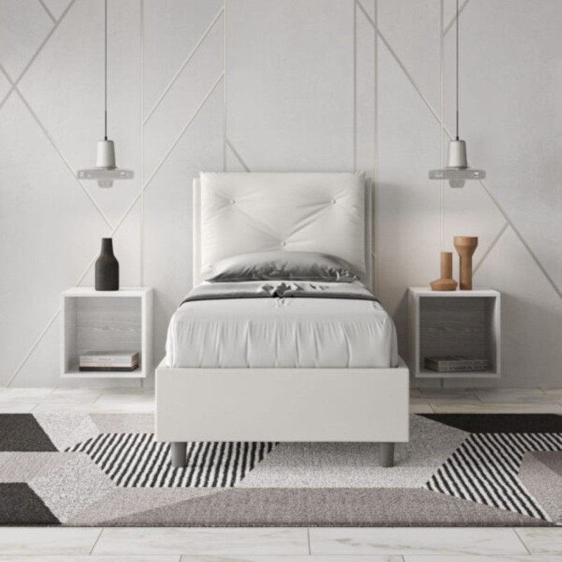 Letto Appia Singolo similpelle 80x190 cm Letto Appia Singolo similpelle 80x190 cm