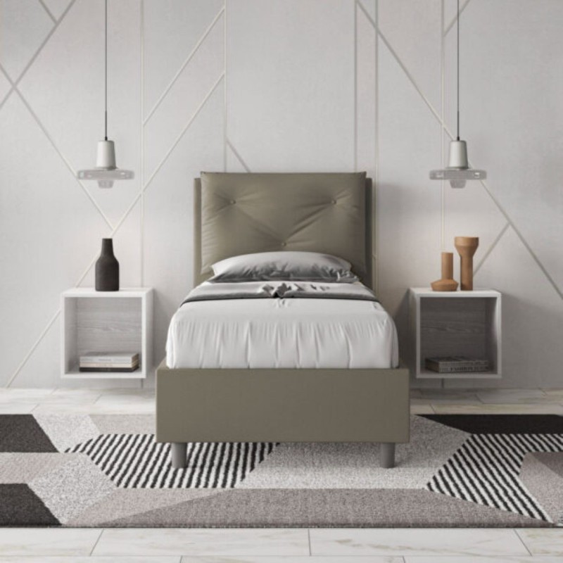 Letto Appia Singolo similpelle 80x190 cm Letto Appia Singolo similpelle 80x190 cm