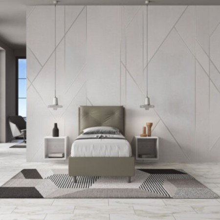 Letto Appia Singolo similpelle 80x190 cm