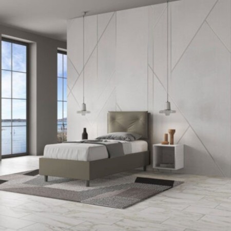 Letto Appia Singolo similpelle 80x190 cm