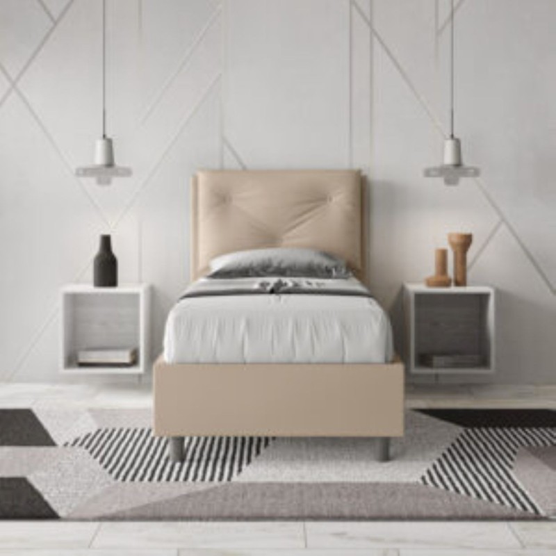 Letto Appia Singolo similpelle 80x190 cm Letto Appia Singolo similpelle 80x190 cm