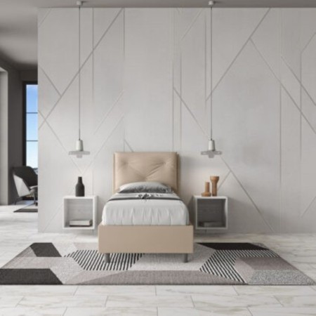 Letto Appia Singolo similpelle 80x190 cm