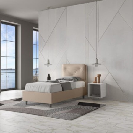 Letto Appia Singolo similpelle 80x190 cm