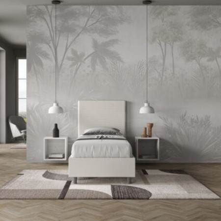 Letto Focus Singolo similpelle 80x190 cm