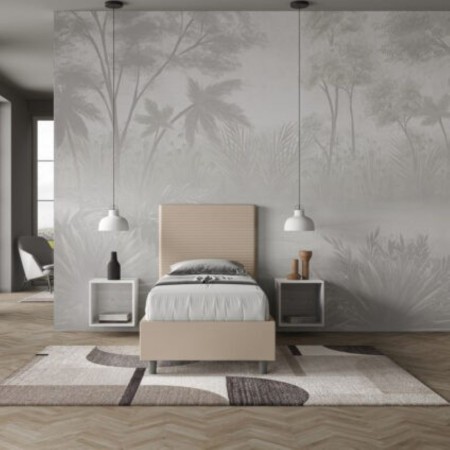 Letto Focus Singolo similpelle 80x190 cm