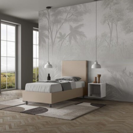 Letto Focus Singolo similpelle 80x190 cm