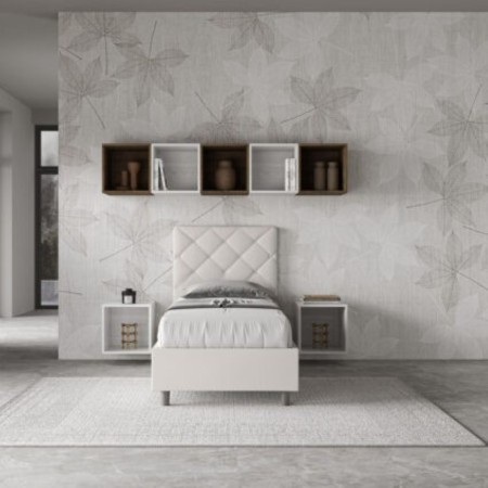 Letto Priya Singolo similpelle 80x190 cm Letto Priya Singolo similpelle 80x190 cm
