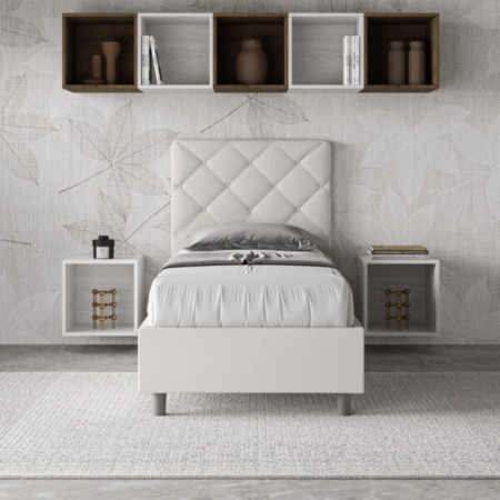 Letto Priya Singolo similpelle 80x190 cm