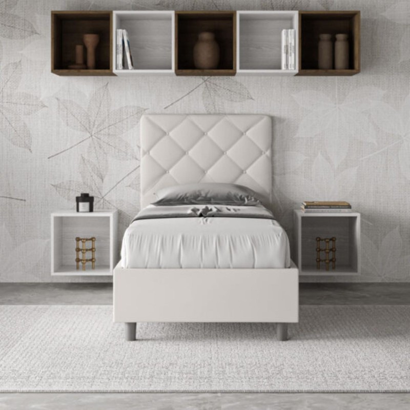 Letto Priya Singolo similpelle 80x190 cm