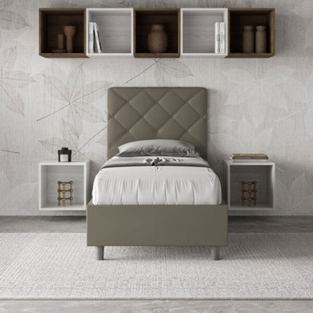 Letto Priya Singolo similpelle 80x190 cm