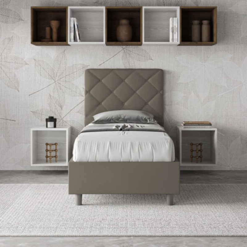 Letto Priya Singolo similpelle 80x190 cm Letto Priya Singolo similpelle 80x190 cm