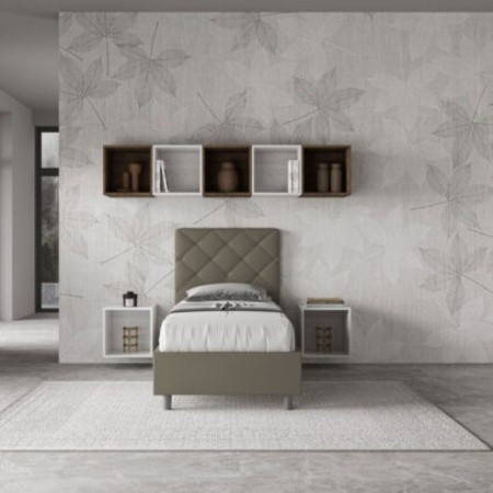 Letto Priya Singolo similpelle 80x190 cm