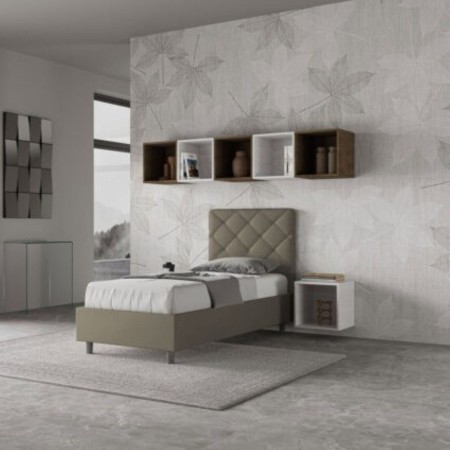 Letto Priya Singolo similpelle 80x190 cm