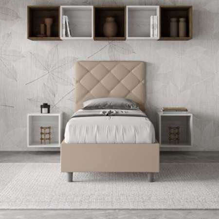 Letto Priya Singolo similpelle 80x190 cm